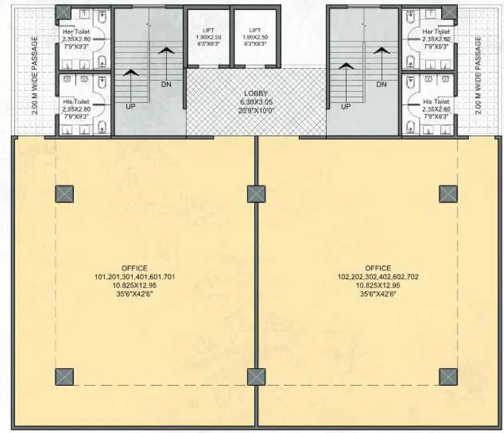Floor Plan of Royal Ganga Business Tower in Balewadi, Pune - Image 382634