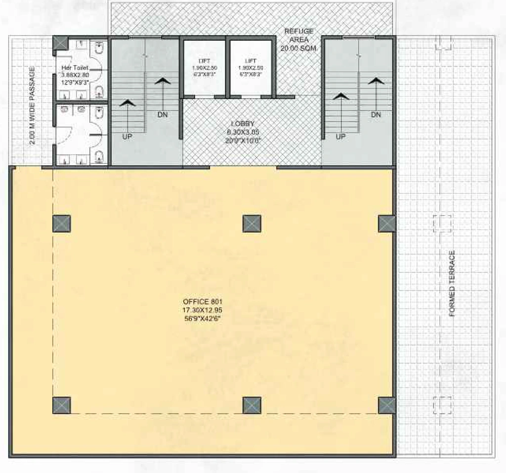 Floor Plan of Royal Ganga Business Tower in Balewadi, Pune - Image 382635