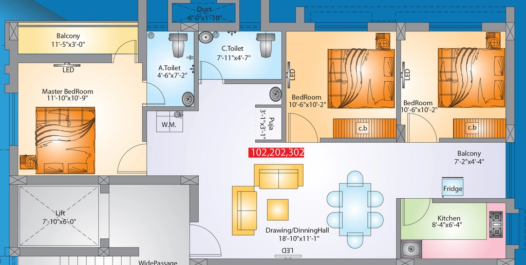 3 BHK Flat in Baishnodevi Sai Prashad in Patia, Bhubaneswar - Image 909464