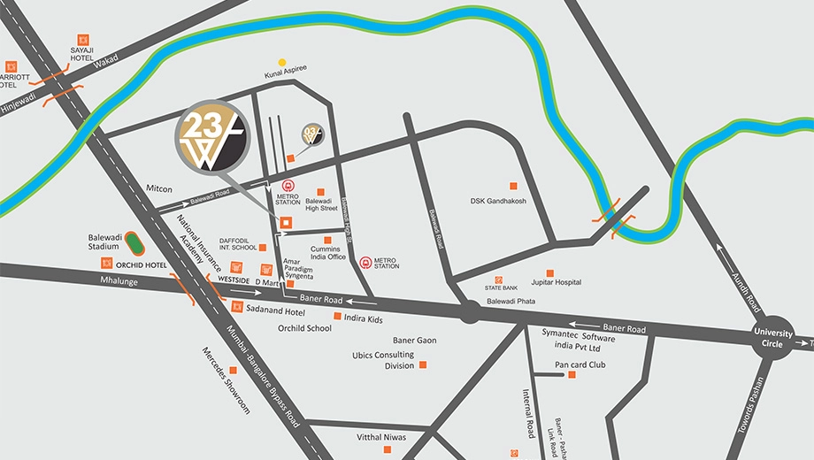 Location of GRD Westfield 23 in Baner, Pune - Image 383183