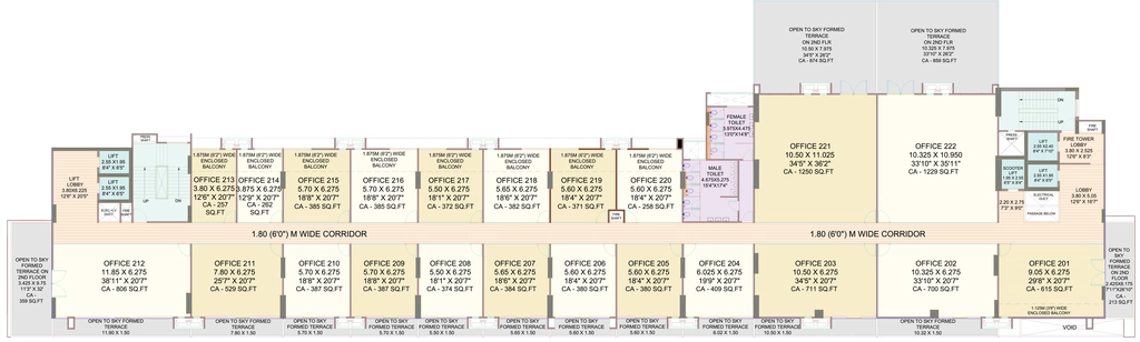 Floor Plan of Raviraj 99 Avenue in Lullanagar, Pune - Image 383599
