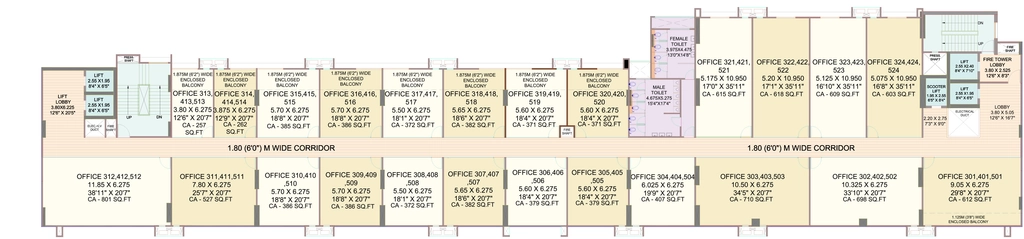 Floor Plan of Raviraj 99 Avenue in Lullanagar, Pune - Image 383598
