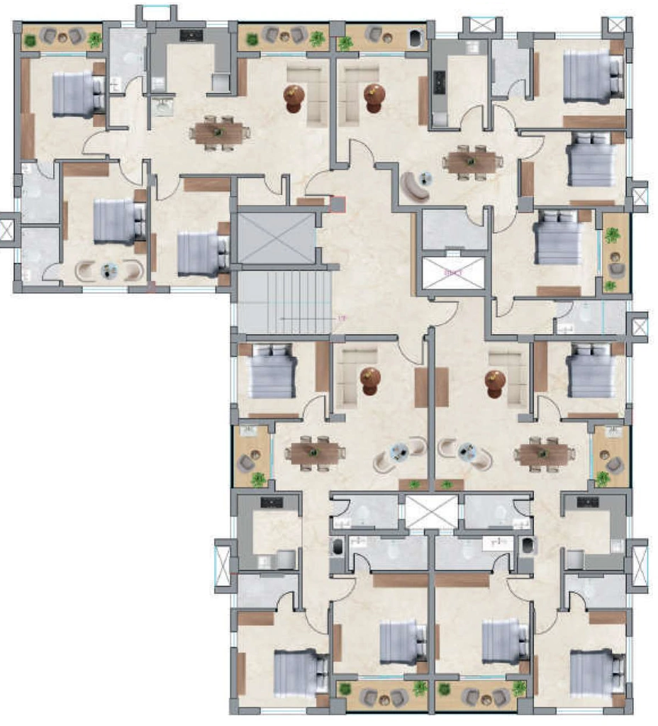 Floor Plan of Chitraka Meadows in Sundarpur, Bhubaneswar - Image 383229