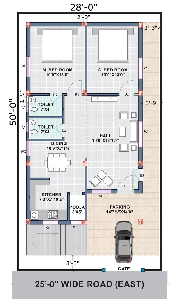 2 BHK House/Villa in GM Bhavana Homes in Ameenpur, Hyderabad - Image 909235