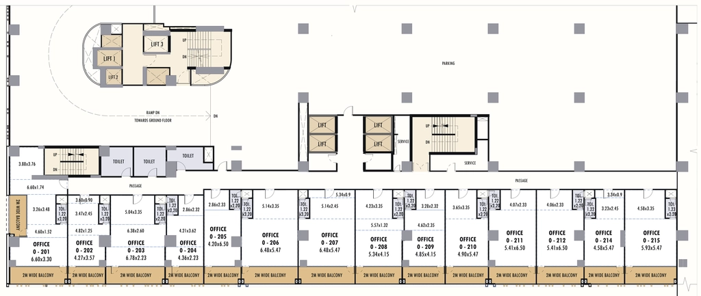 Floor Plan of Bramha Boulevard in Camp, Pune - Image 383206