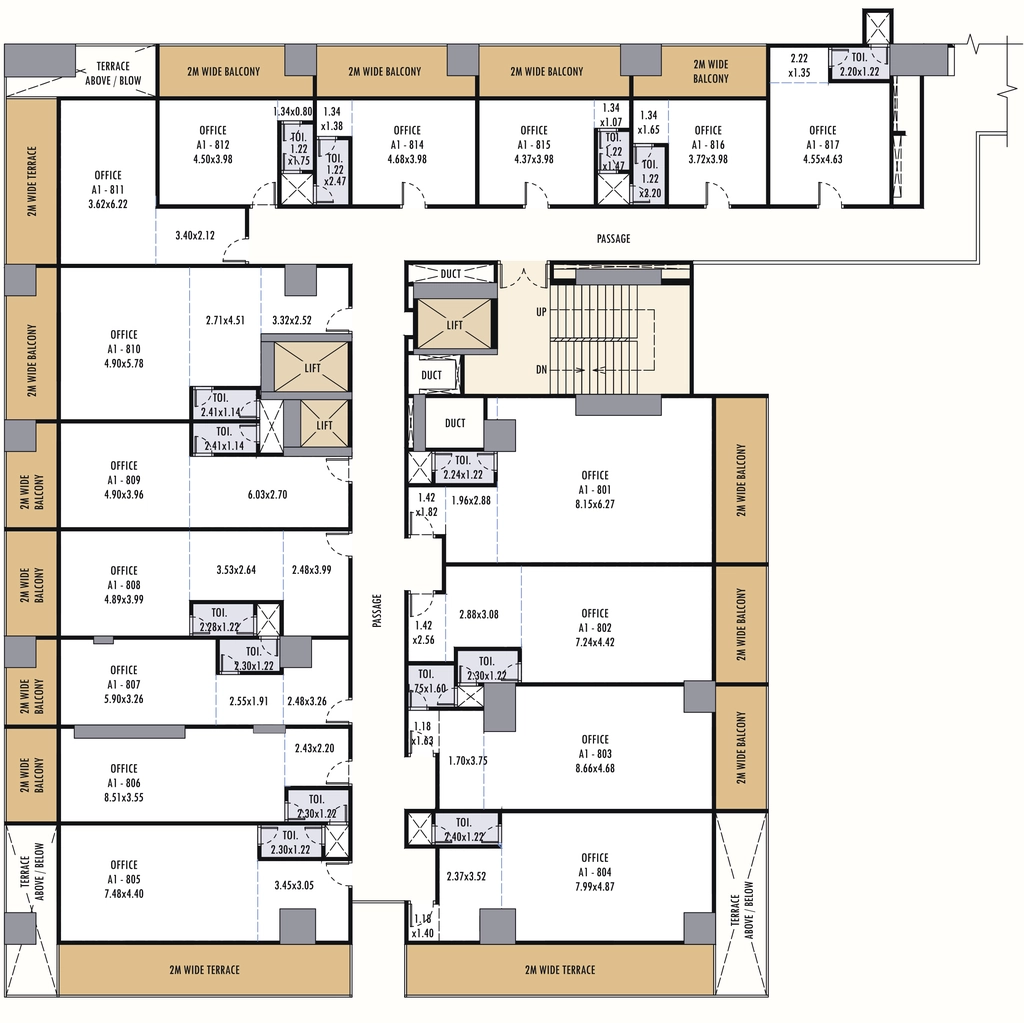 Floor Plan of Bramha Boulevard in Camp, Pune - Image 383207