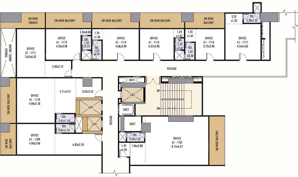 Floor Plan of Bramha Boulevard in Camp, Pune - Image 383204