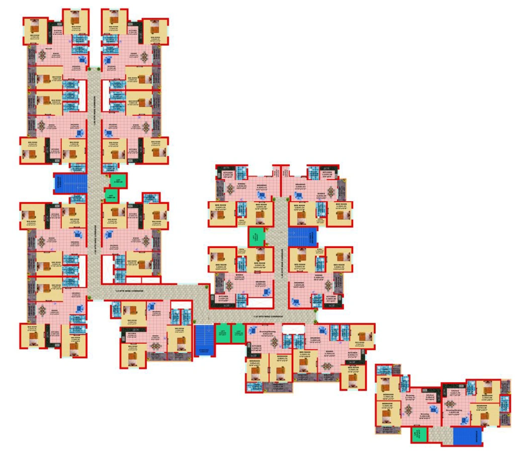 Floor Plan of DHPL SCB RESIDENCY in Patia, Bhubaneswar - Image 383235