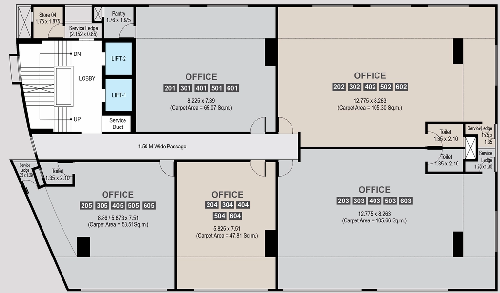 Floor Plan of Swojas One in Kothrud, Pune - Image 383011