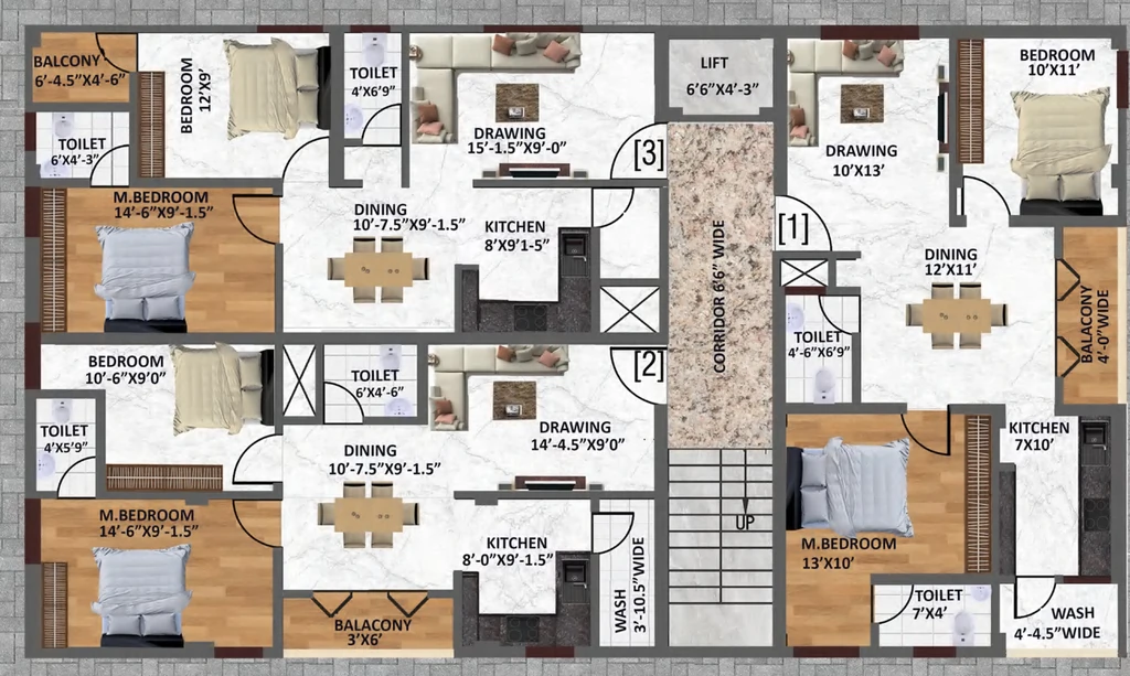 Floor Plan of Go Green Nest in Alwal, Hyderabad - Image 382716