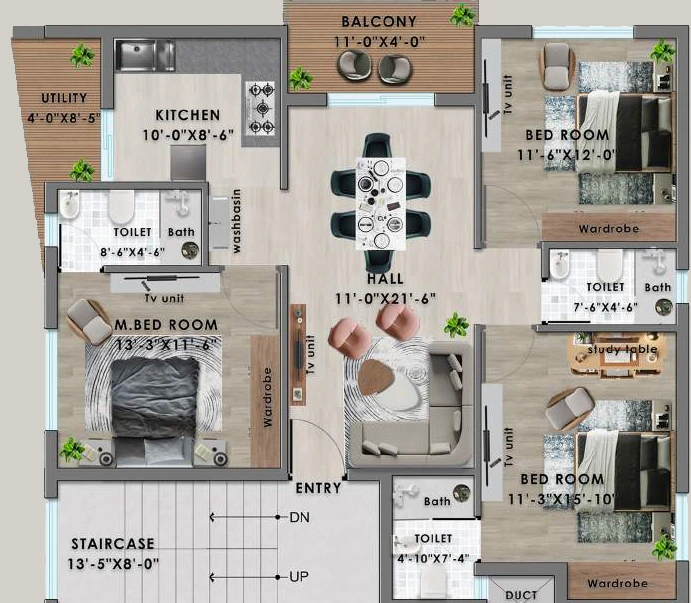 3 BHK Flat in Highfield Smart Nest in Patia, Bhubaneswar - Image 909470