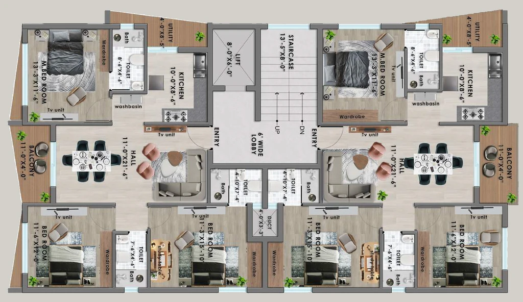 Floor Plan of Highfield Smart Nest in Patia, Bhubaneswar - Image 383239
