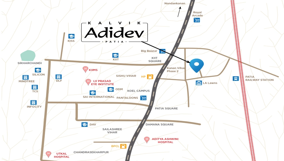 Location of Kalvik Adidev - Image 383250