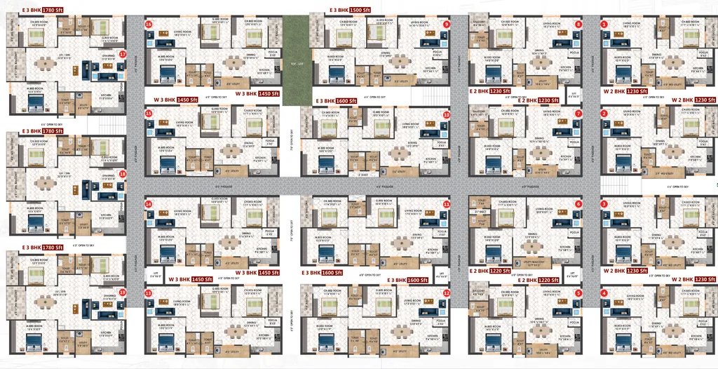 Floor Plan of Hari The Urbanite Homes in Ameenpur, Hyderabad - Image 382732