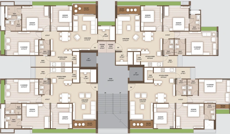 Floor Plan of Shivalik Sharda Harmony in Ambawadi, Ahmedabad - Image 22338