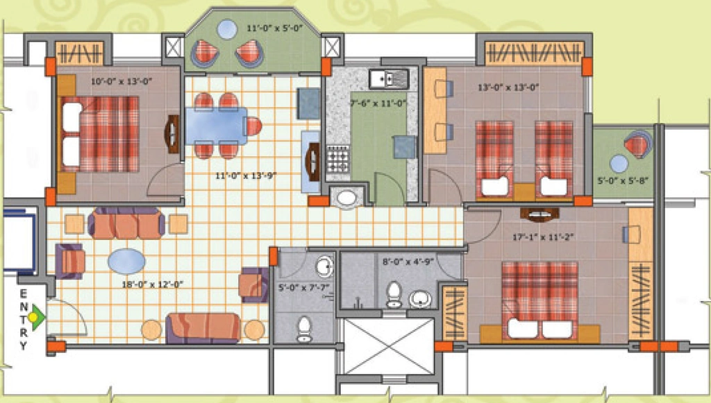 3 BHK Flat in Mandakini Garden in Patia, Bhubaneswar - Image 909479