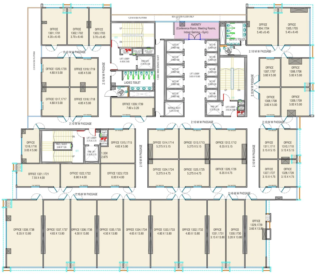 Floor Plan of Platinum 9 World Tower in Wakad, Pune - Image 383643