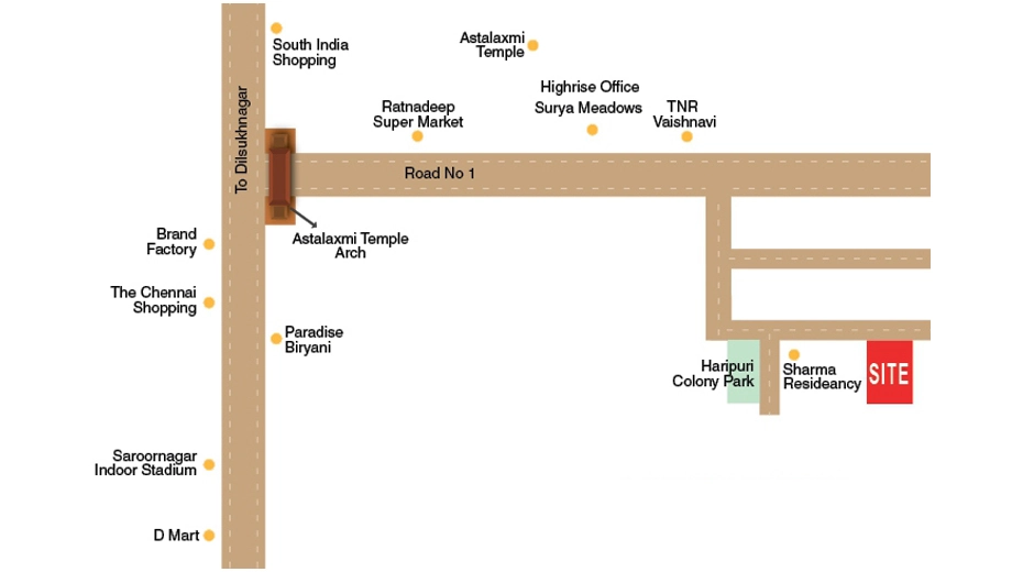 Location of Highrise Lakshmi Residency - Image 382748