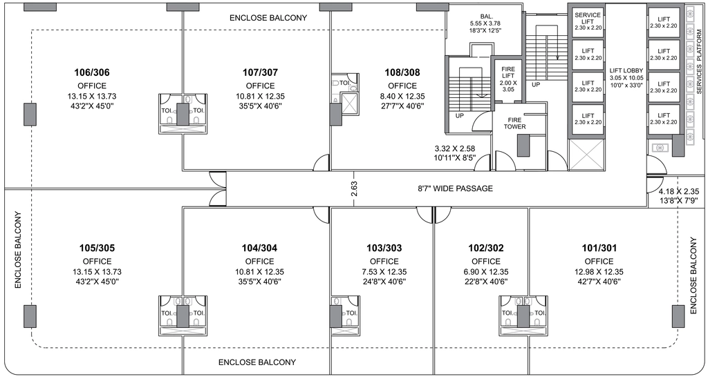 Floor Plan of Omicron Business Landmarks in Kharadi, Pune - Image 383659