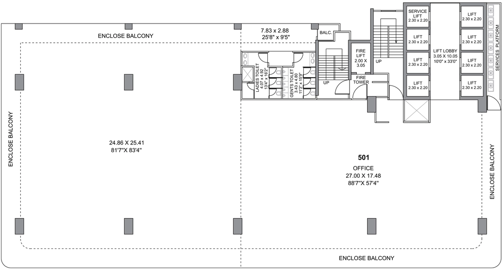 Floor Plan of Omicron Business Landmarks in Kharadi, Pune - Image 383658