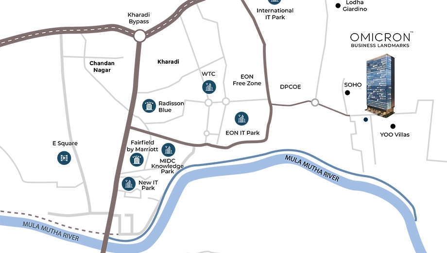 Location of Omicron Business Landmarks - Image 383657
