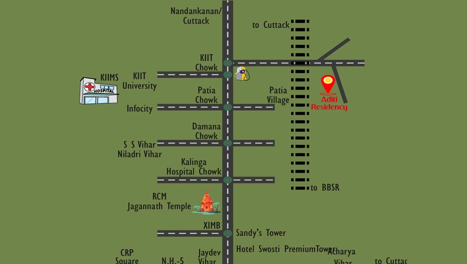 Location of MS Aditi Residency - Image 383261