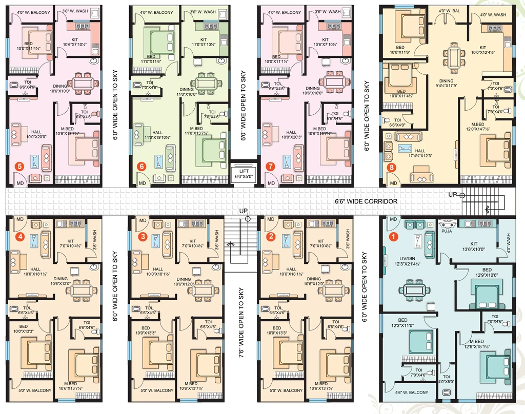 Floor Plan of Imperial Sree Harika Towers in Miyapur, Hyderabad - Image 382721