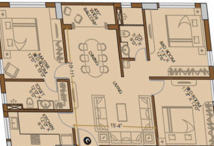3 BHK Flat in Modello Highs in EM Bypass, Kolkata - Image 909200