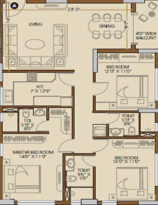 3 BHK Flat in Modello Highs in EM Bypass, Kolkata - Image 909202