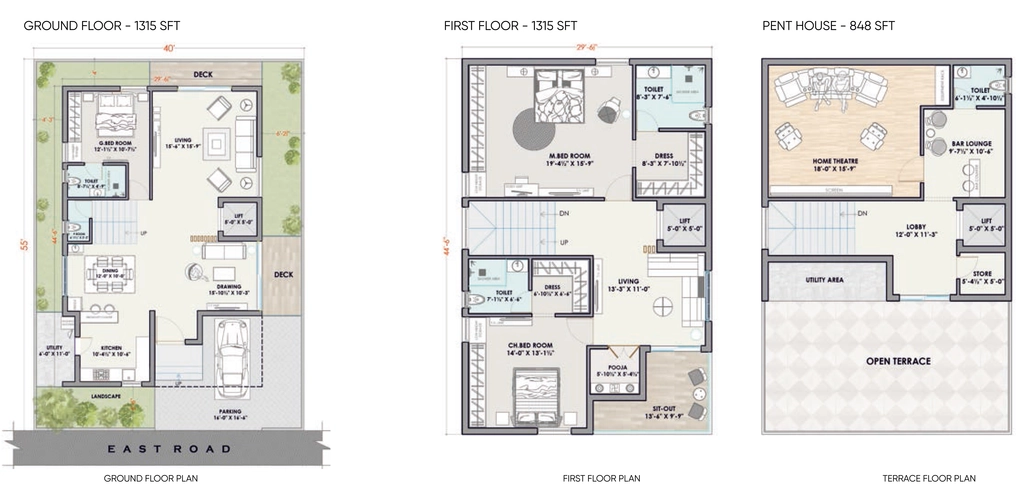4 BHK House/Villa in Chandras Green Park in Shamirpet, Hyderabad - Image 909234