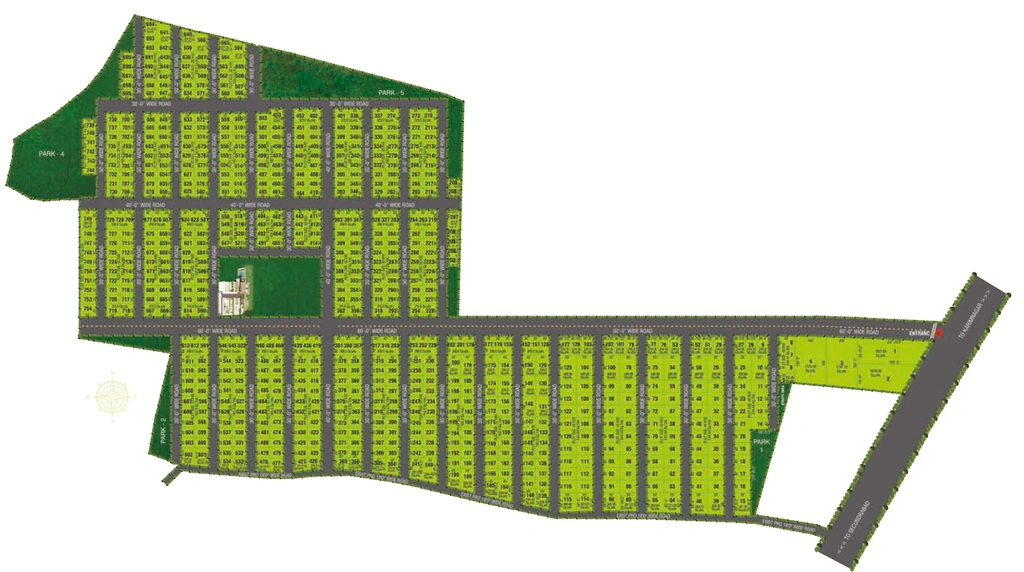 Master Plan of Chandras Green Park in Shamirpet, Hyderabad - Image 382739