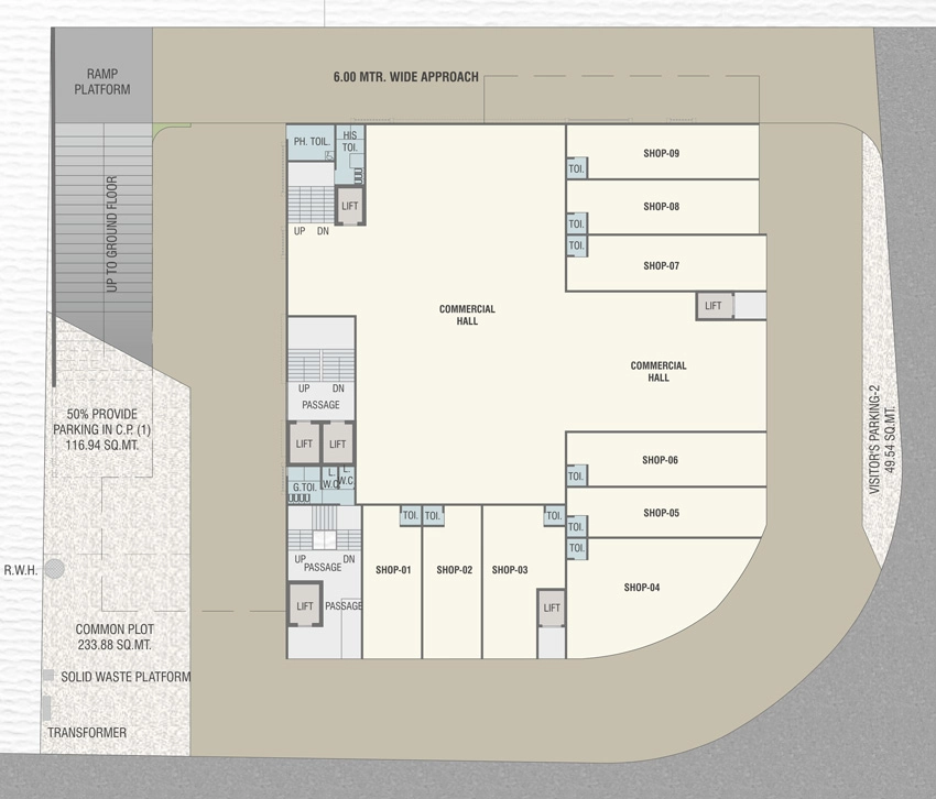 Master Plan of Ramnath Luxuria in New VIP Road, Vadodara - Image 382688