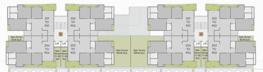 Floor Plan of Nyalkaran Shree Siddheshwar Highline in Gotri, Vadodara - Image 382698