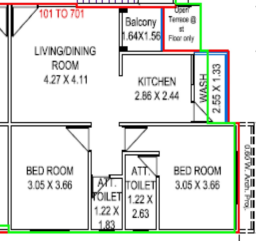 2 BHK Flat in Zoya Bushara Heights in Tandalja, Vadodara - Image 909208