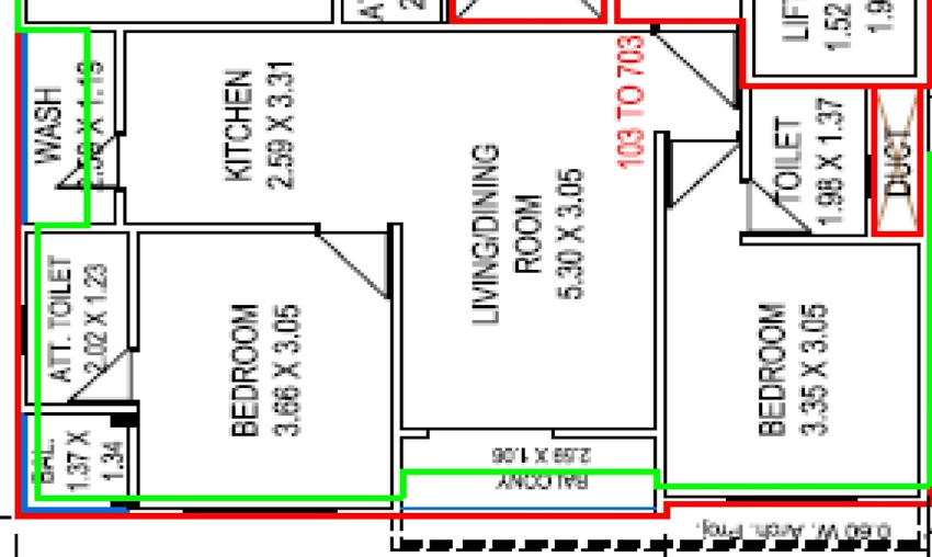 2 BHK Flat in Zoya Bushara Heights in Tandalja, Vadodara - Image 909209