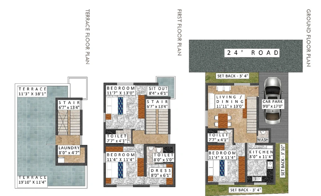 3 BHK House/Villa in BDCC Brookwood Villas in Sithalapakkam, Chennai - Image 909241