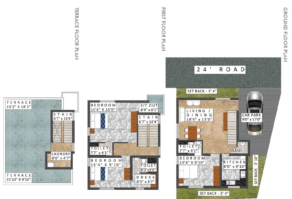 3 BHK House/Villa in BDCC Brookwood Villas in Sithalapakkam, Chennai - Image 909242