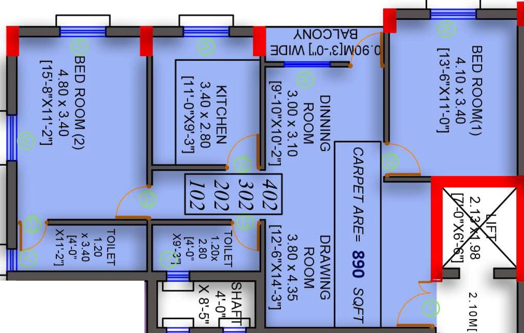 2 BHK Flat in Shuvam Renu Residency Phase 2 in Patia, Bhubaneswar - Image 909488