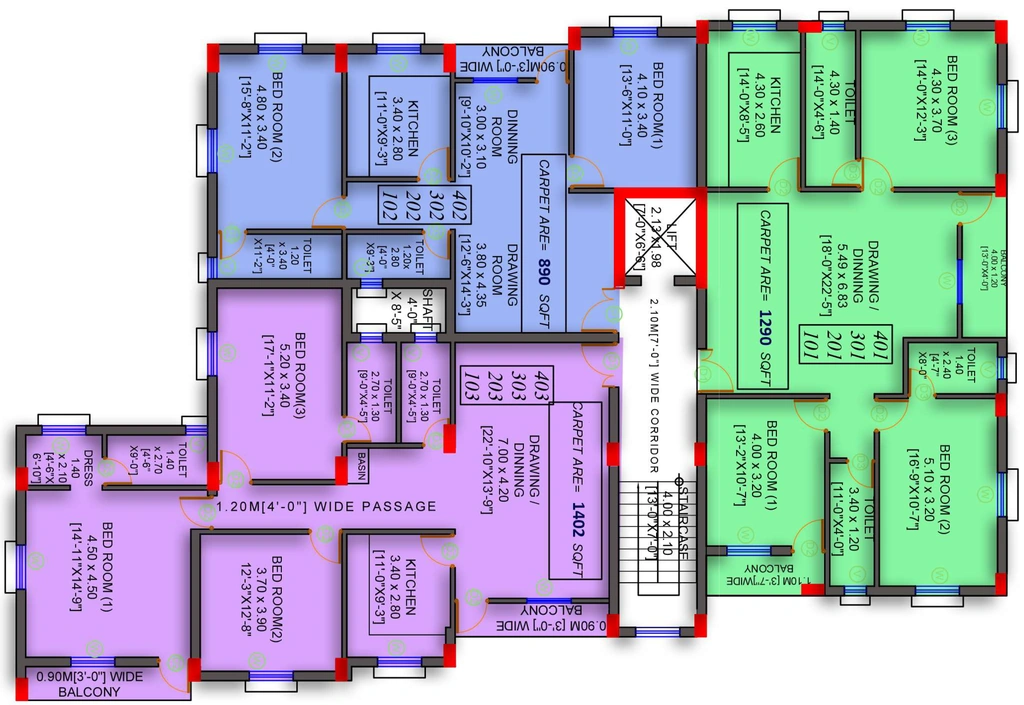 Floor Plan of Shuvam Renu Residency Phase 2 in Patia, Bhubaneswar - Image 383273