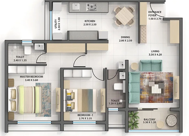 2 BHK Flat in Nanded Saajgiri in Nanded, Pune - Image 917584