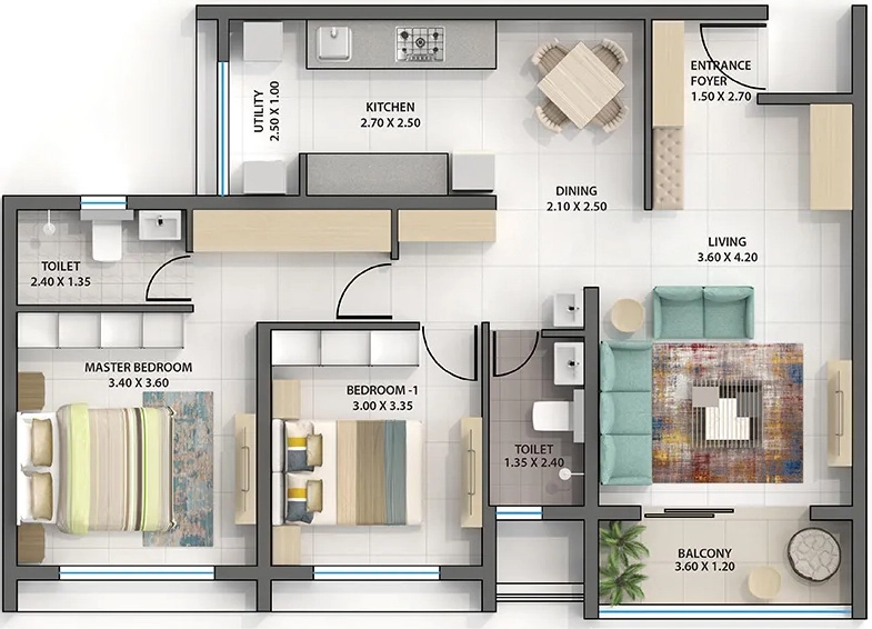 2 BHK Flat in Nanded Saajgiri in Nanded, Pune - Image 917585