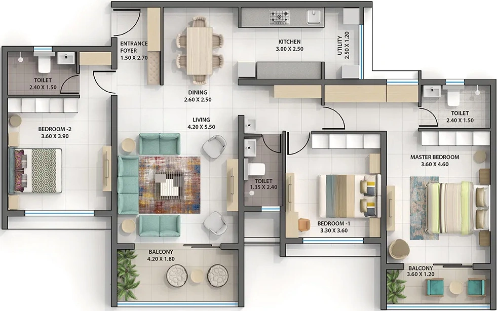 3 BHK Flat in Nanded Saajgiri in Nanded, Pune - Image 917586