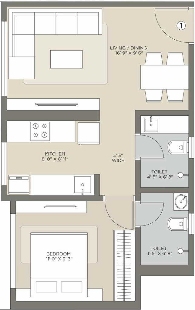 1 BHK Flat in Raj Legacy Satyam A And B in Mira Road East, Thane - Image 909768