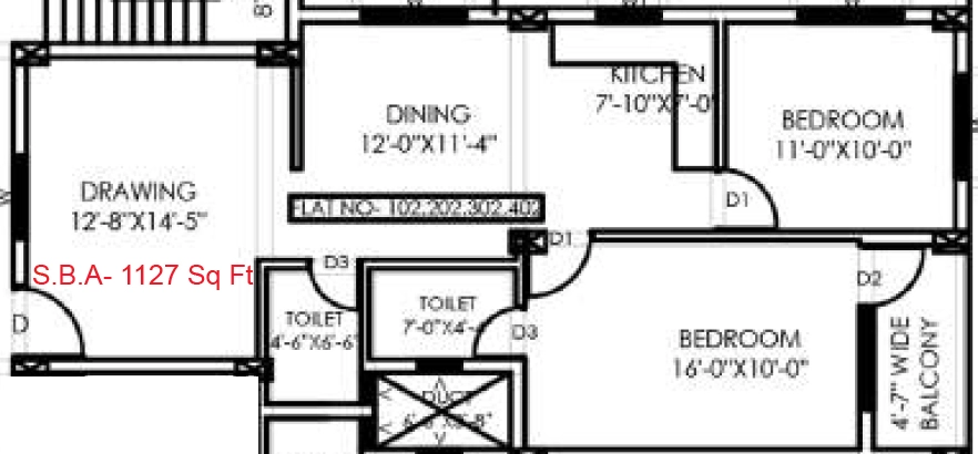 2 BHK Flat in Shri Tulsi Vrindaban in Patia, Bhubaneswar - Image 909493