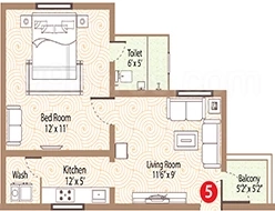 1 BHK Flat in Greenplus Greenhood in Bandlaguda Jagir, Hyderabad - Image 909280