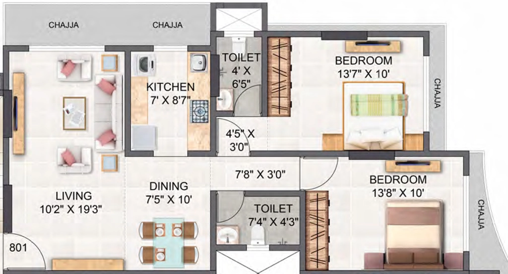 2 BHK Flat in Pruthvi Ashakiran in Vile Parle East, Mumbai - Image 909413