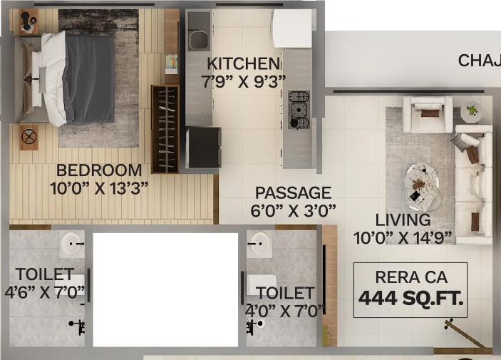 1 BHK Flat in Tigon Earth in Chembur West, Mumbai - Image 909801