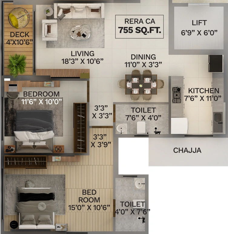 2 BHK Flat in Tigon Earth in Chembur West, Mumbai - Image 909802