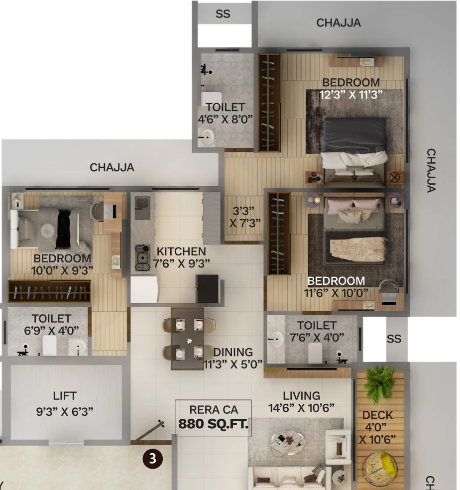 3 BHK Flat in Tigon Earth in Chembur West, Mumbai - Image 909803
