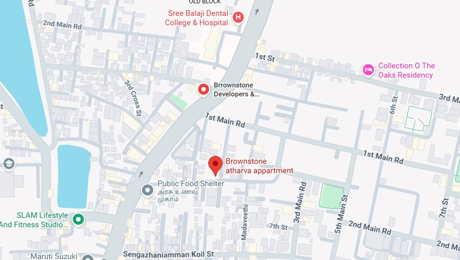 Location of Brrownstone Atharva in Pallikaranai, Chennai - Image 382795